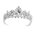thumbnail image 1 of Wedding Bridal Tiara Crown Water Crystal for Women Wearing Silver Accessory, 1 of 3