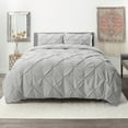 thumbnail image 1 of Nestl Pinch Pleated Comforter, Twin/Twin XL Comforter Set, Silver Grey, 1 of 6