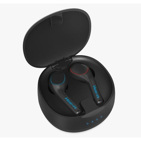Rechargeable Hearing Aids, Hearing Amplified Earphones, Bluetooth Wireless Earbuds with Charging Case - Personalized Hearing App with Sound Amplification & Speech Enhancement