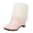 Pink, variant on Fall Winter Boots for Women Furry Fringe Round Toe Hidden Wedge Ankle Boots Inner Height Increase Ladies Shoet Booties with Side Zipper