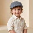 thumbnail image 2 of shoper Vintage-Newsboy-Beret for Kids Cabbie-Hat Flat Tweed Pageboy Cap for Toddler-Girls-Boys Outdoor 3-16Y, 2 of 4