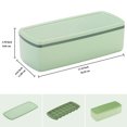 thumbnail image 3 of ReaNea Silicone Bottom Ice Cube Trays for Freezer with Ice Storage Box, Ice Scoop and Ice Cube Mold (Green), 3 of 9