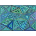 thumbnail image 1 of Ahgly Company Machine Washable Indoor Rectangle Transitional Dark Turquoise Green Area Rugs, 5' x 8', 1 of 7