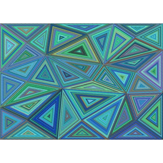 Ahgly Company Machine Washable Indoor Rectangle Transitional Dark Turquoise Green Area Rugs, 5' x 7'