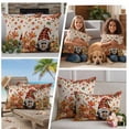 thumbnail image 5 of Fall Gnomes Outdoor Waterproof Pillow Covers, Thanksgiving Pumpkins Autumn Maple Retro Floral Decorative Square Throw Pillowcase Sofa Cushion Sham for Patio/Couch/Chair, 24"x24" 2 Pack, 5 of 8