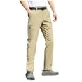 thumbnail image 2 of Dxzfnsa Men's Lightweight Tactical Pants Ripstop Military Cargo Pants Water Resistant Outdoor Hiking Work PantsJoggers for Men,Khaki-XL, 2 of 9