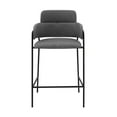 thumbnail image 2 of 26 Inch Leatherette Seating Barstool, Black and Gray, 2 of 5