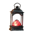 thumbnail image 4 of Lámpara de chimenea con forma de farol, decoración navideña, lámpara de fuego para mesa de festival, porche Plata, 4 of 8