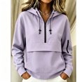 thumbnail image 6 of TaTaai Womens Anorak Long Sleeve Half Zip Hooded Waterproof Windbreaker with Pockets Lightweight Outdoor Hiking Jacket, 6 of 7