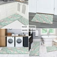 thumbnail image 5 of Pioneer Flower Floral Print Pattern Kitchen Rugs Sets Of 2,Anti Fatigue Kitchen Mat Rugs Non Slip Washable,Decorative Kitchen Floor Mats for Kitchen,Sink,Laundry,17"x30"+17"x47", 5 of 7