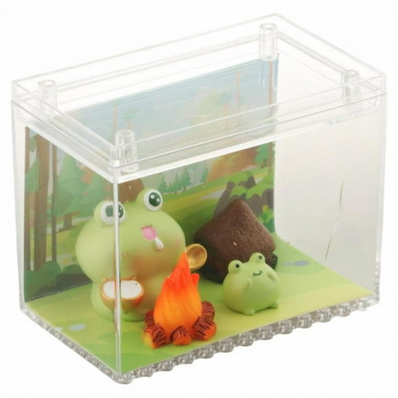 Wgmhea Room Decor Miniature Frog Statue, Resin Animal Sculpture with Acrylic Box for Birthday & Bookshelf Engagement Decorations Deals