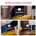 thumbnail image 5 of Juego de Mini Piano para casa de muñecas, juguete con taburete, instrumento musical de simulación, 1 Juego, 5 of 5
