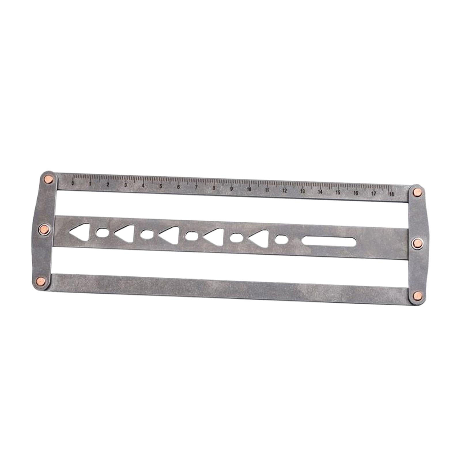Leather Belt Auxiliary Positioning Punch Ruler Leathercraft Tool Metal Lightweight Durable Handmade Belt End Tool Cutting Punch Hole Tool A