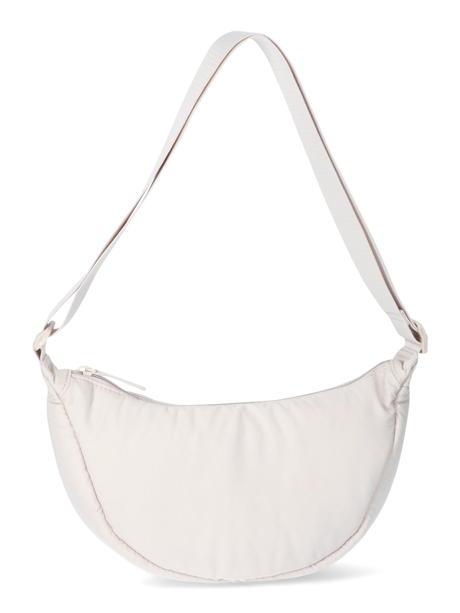 No Boundaries Crossbody Hobo Bag, Cream, Women's
