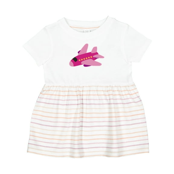 Inktastic Girls Pink Airplane Pilot Girls Baby Dress