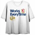 thumbnail image 4 of Colt 45 Works Every Time Women's White Crop Tee-Medium, 4 of 7