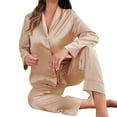 thumbnail image 1 of Fvwitlyh Pyjama Simple et Élégant Combinaison à Manches Longues pour Femmes Confortable et Extensible pour Toutes les Saisons Or Rose, 1 of 5