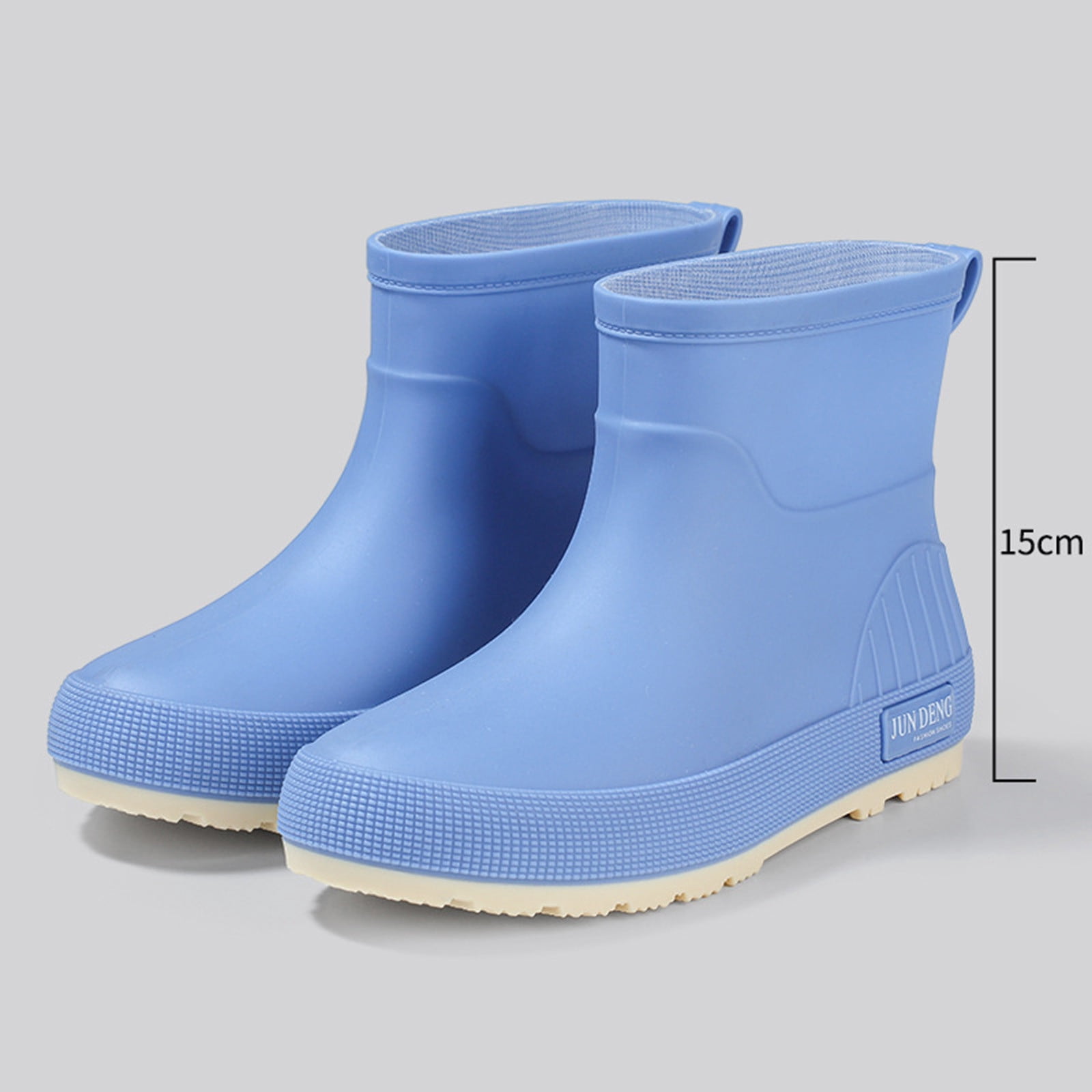 Taylonsss Women's Waterproof Rubber Rain Boots with Chunkys Heel for Fall and Winter Comfortable Height-Increasing Short Boots with Anti-Slip Sole for Outdoor Activities