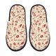 thumbnail image 1 of Balery Red Wine Pantuflas de Casa de Felpa Silenciosas con Diseño Estampado, Zapatillas Cómodas Antideslizantes de Algodón para Interior-Medium, 1 of 8