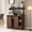 Walnut, variant on Farmhouse 40'' Coffee Bar Cabinet with Storage Shelf, Rustic Sideboard Buffet Cabinet with Charging Sation for Kitchen, White