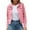 Pink, variant on Womens Denim Jacket Jean Jacket Basic Solid Color Button Down Cotton With Pockets Coat Clothes