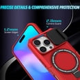 thumbnail image 3 of ELEHOLD Case for iPhone 16 Pro, Graded Drop Protection Magnetic Case with Hidden Kickstand ＆ Camera Cover, Compatible with MagSafe Accessory＆ Wireless Charging,Red, 3 of 10