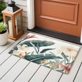 thumbnail image 4 of 2x3 Ft Entryway Area Rug, Tropical Leaves Floral Kitchen Rug Runner Washable Floor Mat, Vintage Watercolor Flowers Non Slip Indoor Door Mat Throw Carpet for Bathroom Living Room Bedroom, 4 of 8