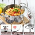 thumbnail image 2 of Walchoice 4 Quart Stockpot with Lid, Tri-Ply Stainless Steel Soup Pasta Pot, Cooking Pot for Soup Pasta Stew, Induction Compatible, 2 of 8