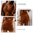 thumbnail image 5 of Fall Short Dress,Women Short Dress Twist Twist Front Short Dress Lady Short Dress Smart Functionality, 5 of 5