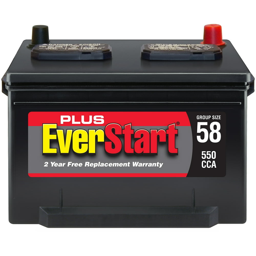 EverStart Plus Lead Acid Automotive Battery, Group Size 58 (12 Volt/550