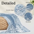 thumbnail image 3 of Blue Coastal Nautical Body Pillow Cover 20 x 54 Inch Decorative Pillow Cover Summer Ocean Sea Waves Starfish Coral Lumbar Pillowcase Seasonal Rectangle Cushion Case for Couch Sofa Bed Living Room, 3 of 9