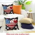 thumbnail image 4 of Creowell AnyDesign Patriotic Pillow Covers American Flag Heart Star Throw Pillow Case 4th of July Decorative Cushion Case for Independence Day Home Office Room Decor 24x24in, 4 of 5