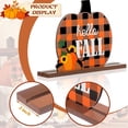 thumbnail image 4 of ¡Venta caliente! Carteles de centros de mesa de madera de Acción de Gracias para decoraciones de otoño, 4 piezas de pavo feliz de otoño para decoración interior de fiesta en casa de otoño, 4 of 6