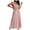 Pink, variant on Ichuanyi Dresses for Women 2022, Fall Women's Fashion Bohemian V-neck Loose Short Sleeve Print Ankle Length Dress Belt