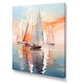 thumbnail image 2 of Designart "Minimalism Sailboat flow IX" Nautical & Beach Wall Art Living Room, 2 of 5