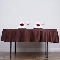 Balsa Circle 70" Round Polyester Tablecloths for Wedding - Chocolate Brown
