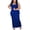 Blue, variant on Women Plus Size Sleeveless Bodycon Maxi Dresses Sexy Slim Tank Dresses White XL