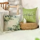 thumbnail image 2 of 4pcs Linen Throw Pillowcases, Eucalyptus Leaf Green Throw Pillow Covers, For Living Room Bedroom Sofa Home Decor, No Pillow Insert, 18*18in, 2 of 5