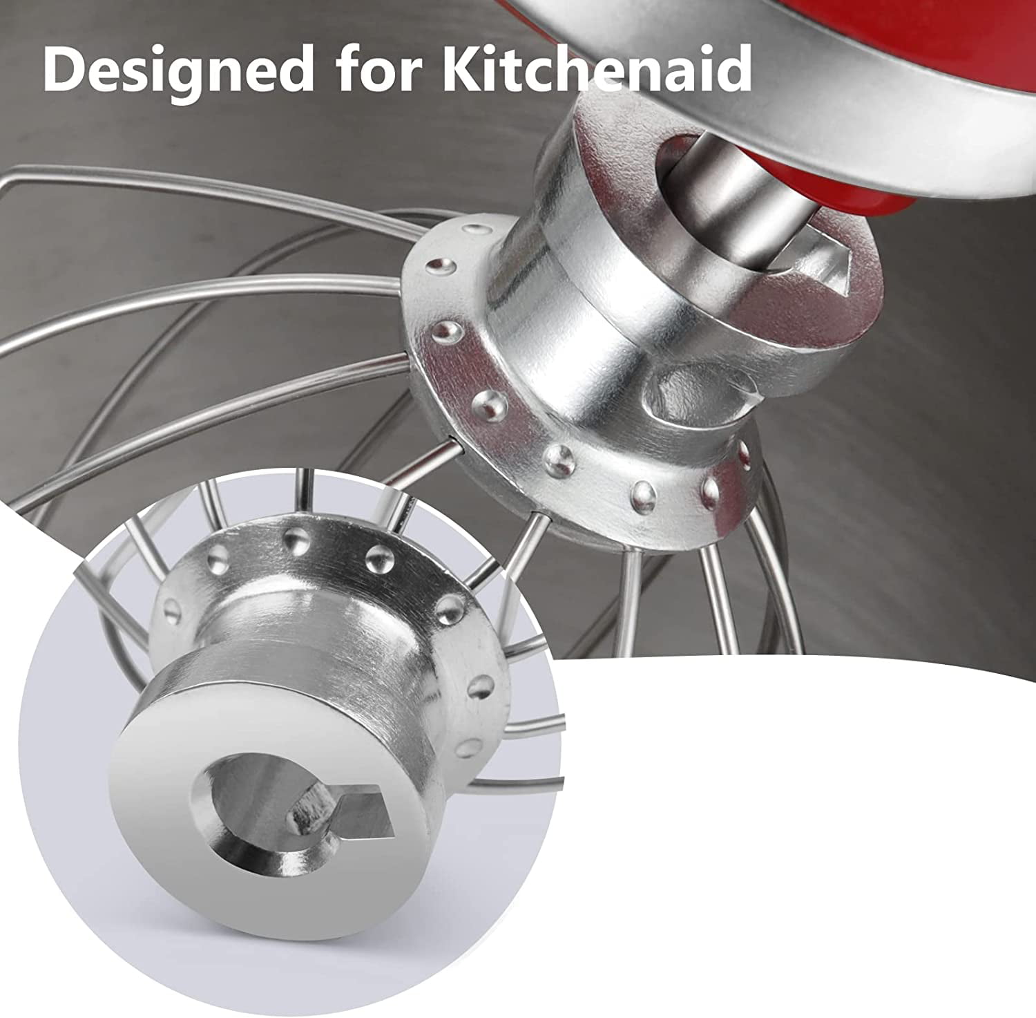 Wire Whip Attachment for Tilt-Head Stand Mixer for KitchenAid K5AWW 5 Quart  KSM50, KSM5 Egg Cream Stirrer Accessories