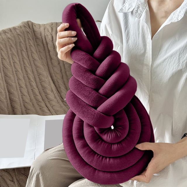 pstuiky Cojín decorativo tejido con forma de arpa, ideal para el respaldo del sofá o la sala de estar.