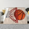 thumbnail image 3 of Throw Blanket for Couch, Basketball Shot Super Soft Fuzzy Comfy Warm Throw Blanket, Cuteness Lightweight Cozy Plush Flannel Blanket & Throws for Sofa and Bed All Season, 3 of 5
