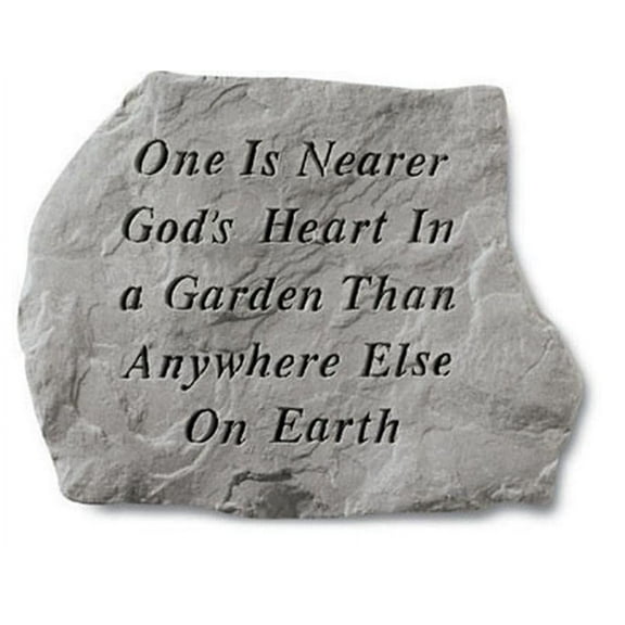 One Is Nearer Gods Heart In A Garden Than Anywhere Else - Memorial Stone - 15.5 Inches x 11.5 Inches by Xoticbrands - Veronese