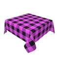 thumbnail image 2 of Wukai Purple Black Buffalo Plaid Waterproof Tablecloth for Kitchen Dining, Fits Square Tables for 2-4 Seats -60"x60", 2 of 7