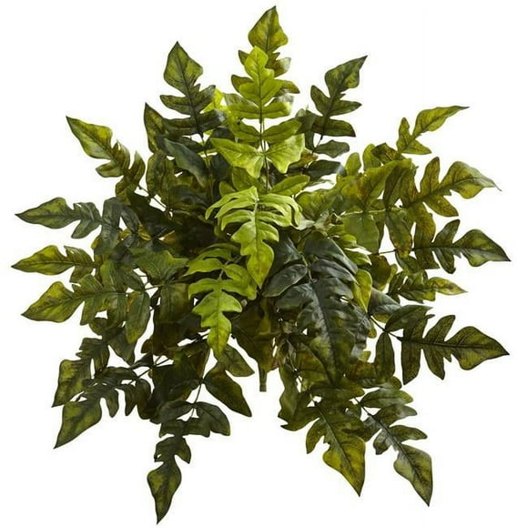 Nearly Natural 6147-S2 24 in. Holly Fern Artificial Plant - Set of 2