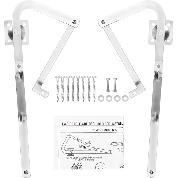55-2 Attic Ladder Hinge Arms, Suitable for Werner Attic Ladders Manufactured After 2010, Compatible with Werner Mk5, WU2210, W2208, W2210, Heavy Duty Thick Galvanized Material$$Tools