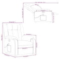 thumbnail image 4 of vidaXL Massage Recliner Chair Dark Grey Fabric, 4 of 5
