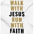 thumbnail image 2 of Walk With Jesus Christ Run Religious Long Sleeve TShirt Men Women Brisco Brands S, 2 of 6
