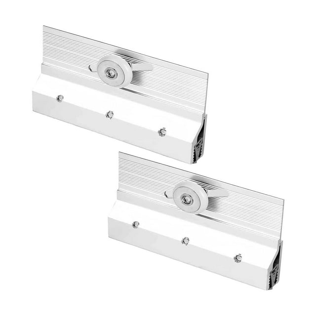 GROWTH TANK Support Supérieur de Porte de Douche Sans Cadre à Rouleau, Assemblage Robuste, Aluminium Lisse, 2 Pcs