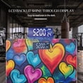 thumbnail image 3 of High Precision Body Weight Scale Smart Bathroom Scales with Large LCD Display(400lbs),Decorative for Bedroom-Colorful Pattern Of Hearts In Various Sizes And Shapes, 3 of 4