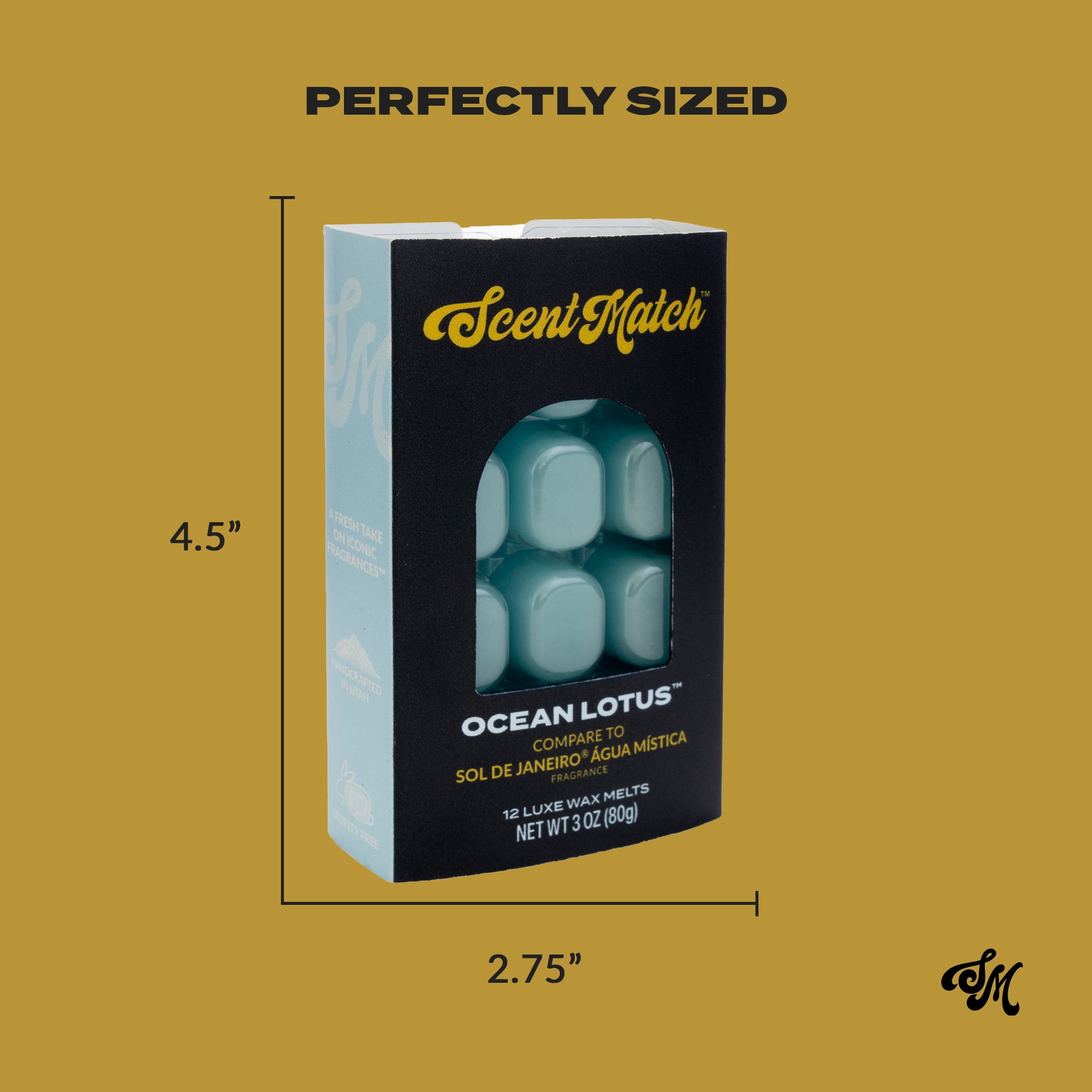 IllumiScents ScentMatch, 3 oz Wax Melts, Ocean Lotus (Compare to: Sol De Janeiro® - Agua Mistica™)